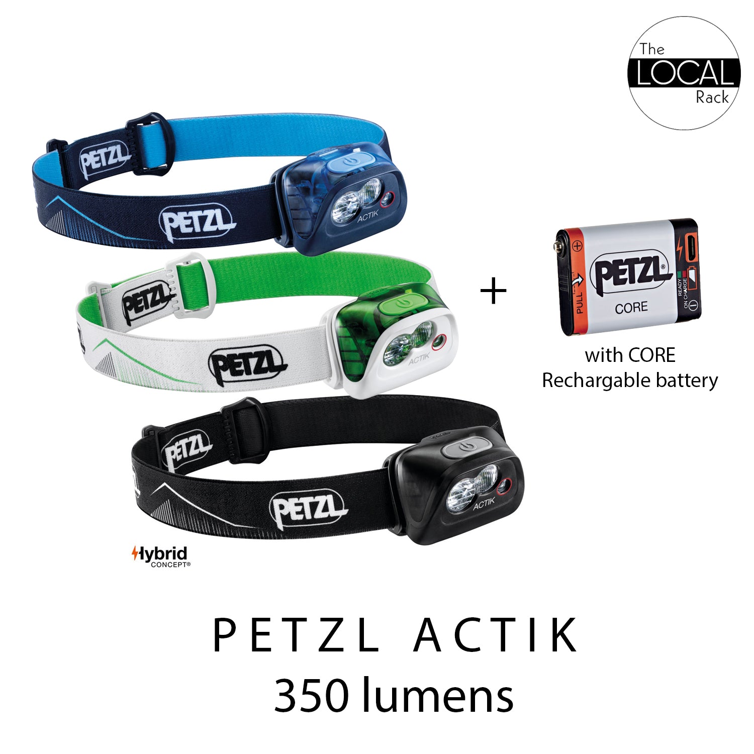 Petzl ACTIK CORE Rechargeable Headlamp 350 lumens