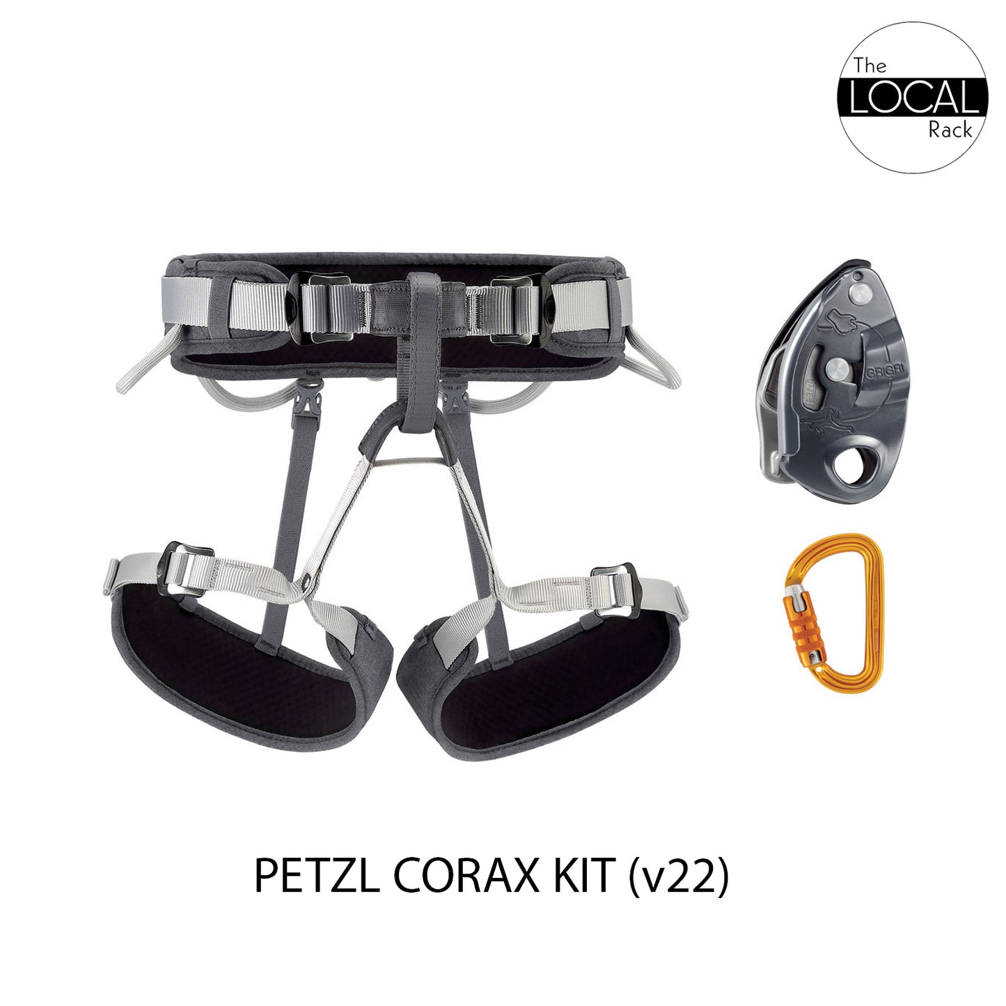 Petzl CORAX KIT (v22) Grey w/Sm'D TL GRIGRI